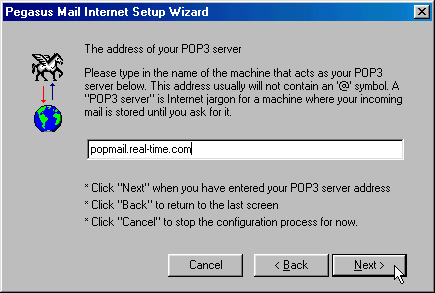 Popmail server information