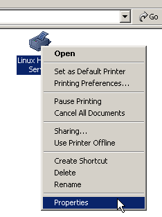 Access Printer Properties