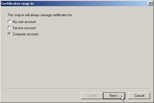 Select Computer Account